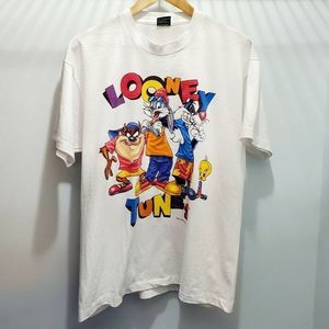 Looney‎ Toons Single Stitched 1996 USA Made Rare Bugs Bunny Taz Tweety Size XL